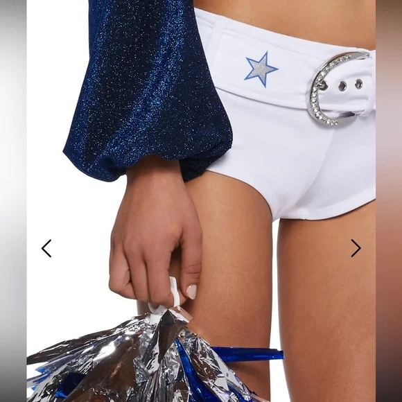 Dolls Kill Blue and White Fringe Set - Picture 4 of 8